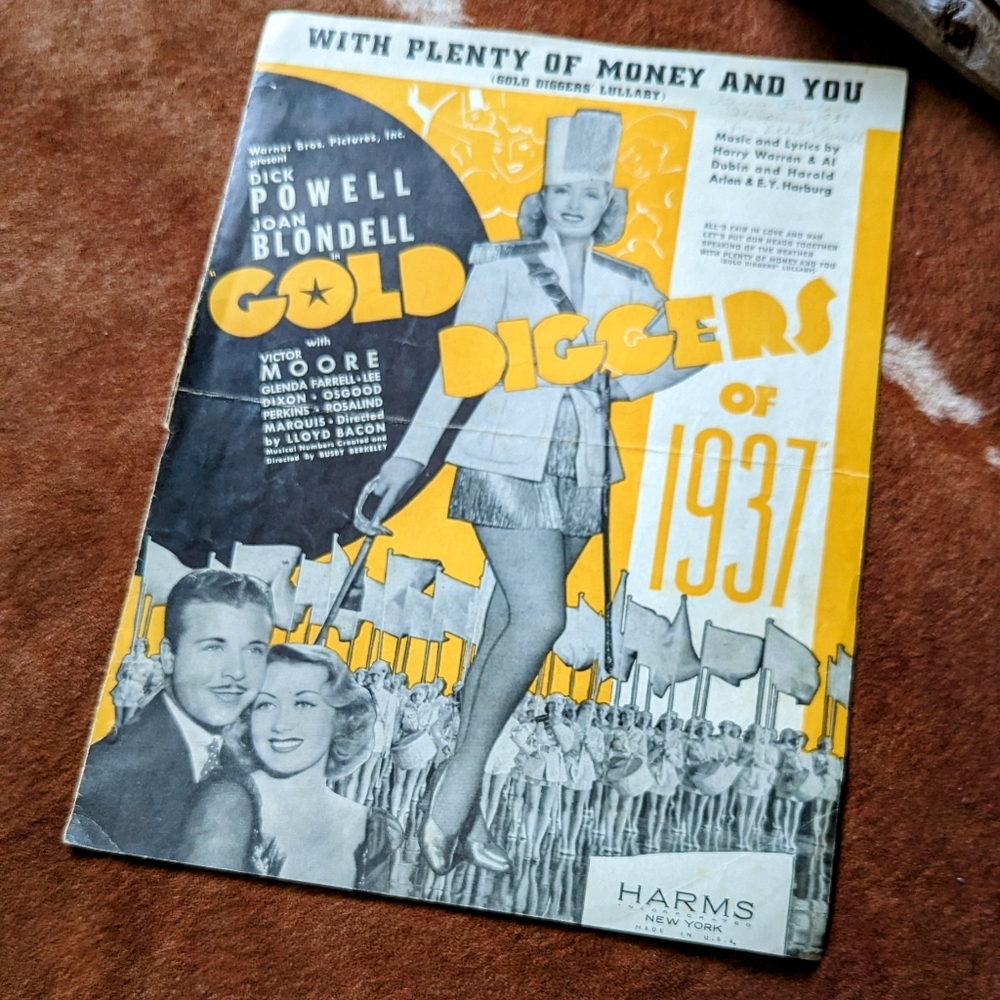 Gold Diggers of 1937 With Plenty of Money and You Sheet Music
